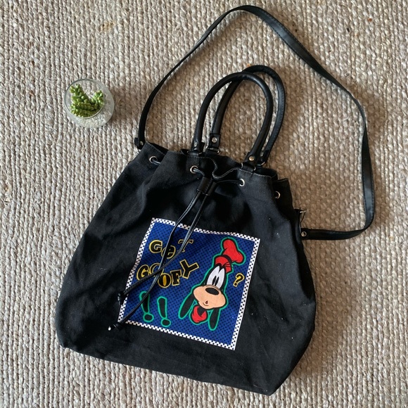 Disney Handbags - Vintage Disney GET GOOFY Tote Shoulder Bucket Bag